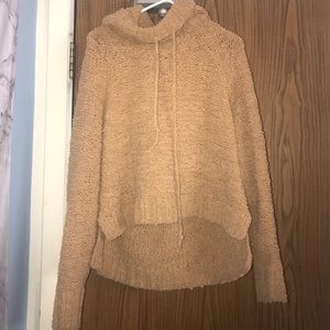 Tan oversized sweater hoodie